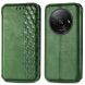 Чехол Deexe Rhombus Wallet для Xiaomi Redmi A3 - Green (349259G). Фото 1 из 10