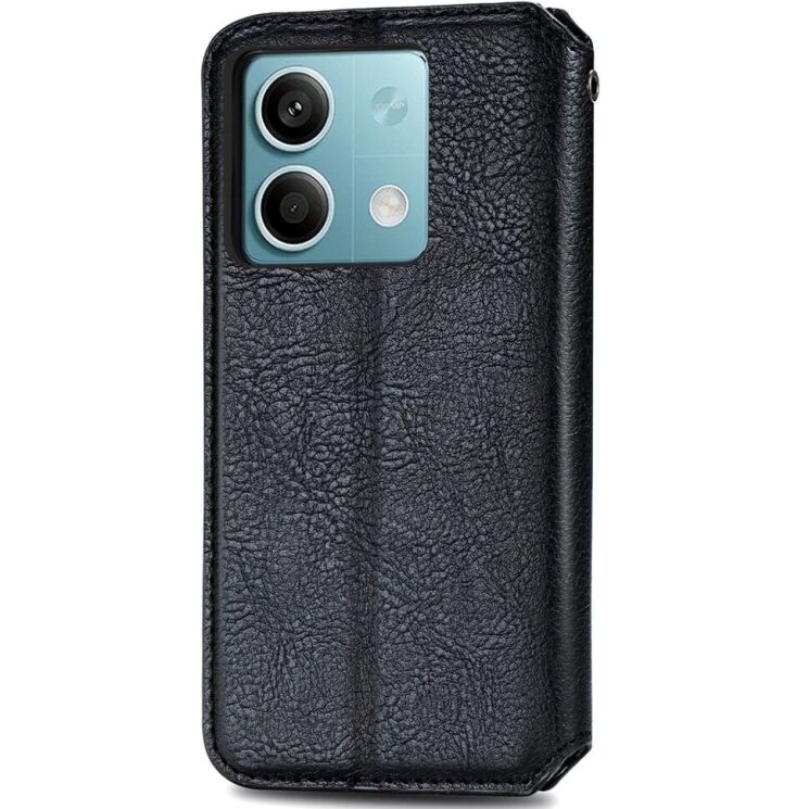 Чохол Deexe Rhombus Wallet для Xiaomi Redmi Note 13 5G - Black: фото 6 з 10