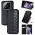 Чехол Deexe Rhombus Wallet для Xiaomi Redmi Note 14 Pro - Black: фото 1 из 10
