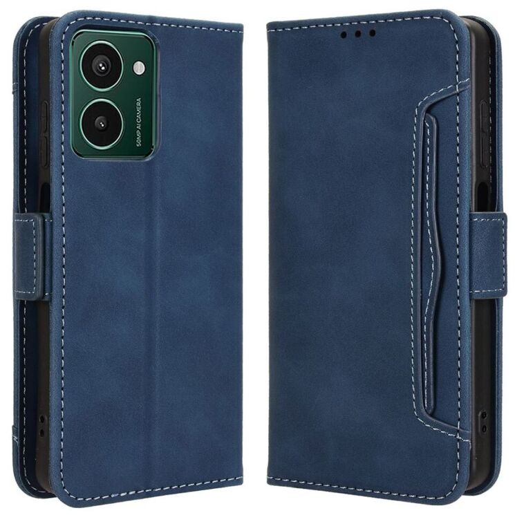 Чехол Deexe Wallet Stand для HMD Pulse / Pulse Pro / Pulse Plus - Blue: фото 1 из 7