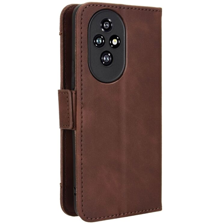 Чохол-книжка з кишеньками Deexe Wallet Stand для Honor 200 - Brown: фото 7 з 7