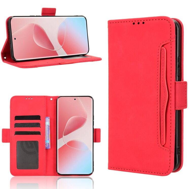 Чохол Deexe Wallet Stand для Infinix Hot 60 Pro Plus - Red: фото 8 з 15