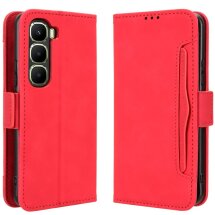 Чохол Deexe Wallet Stand для Infinix Hot 60 Pro Plus - Red: фото 1 з 15