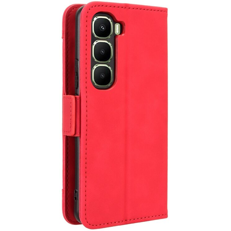 Чохол Deexe Wallet Stand для Infinix Hot 60 Pro Plus - Red: фото 7 з 15