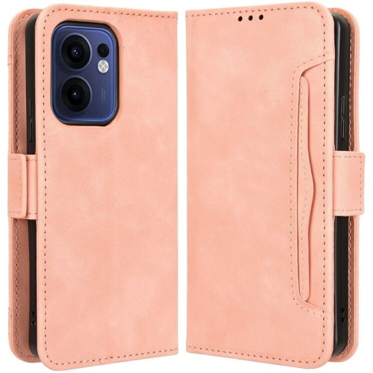 Чехол Deexe Wallet Stand для OPPO Reno 13 F/FS 5G - Pink: фото 1 из 7