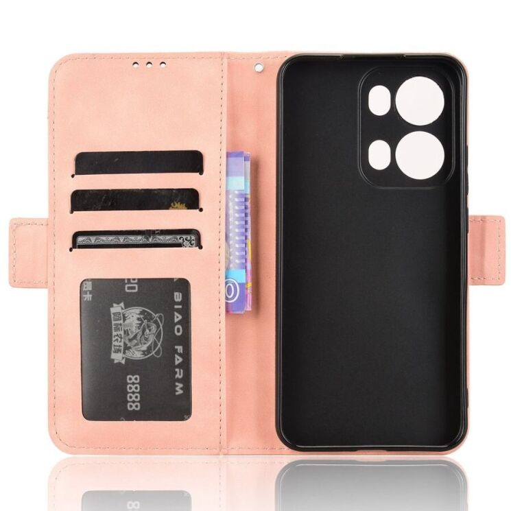 Чехол Deexe Wallet Stand для OPPO Reno 13 Pro 5G - Pink: фото 5 из 7