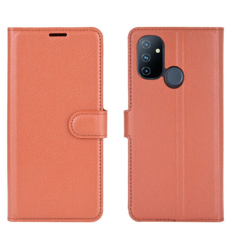 Чехол-книжка Deexe Book Type для OnePlus Nord N100 - Brown: фото 5 из 6