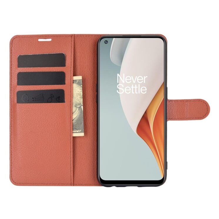 Чехол-книжка Deexe Book Type для OnePlus Nord N100 - Brown: фото 3 из 6