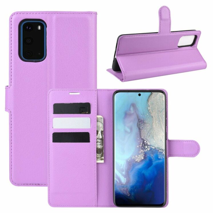 Чехол-книжка Deexe Book Type для Samsung Galaxy S20 (G980) - Purple: фото 1 из 6