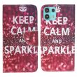 Чехол-книжка Deexe Color Wallet для Motorola Edge 20 Lite - Keep Calm and Sparkle (288906H)