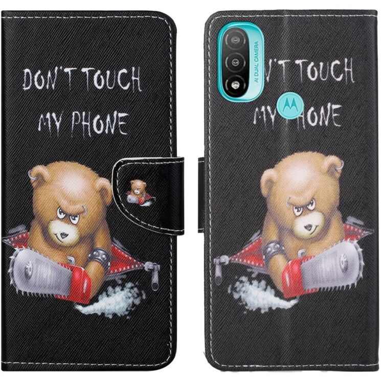 Чехол-книжка Deexe Color Wallet для Motorola Moto E20 / E40 - Bear: фото 1 из 7