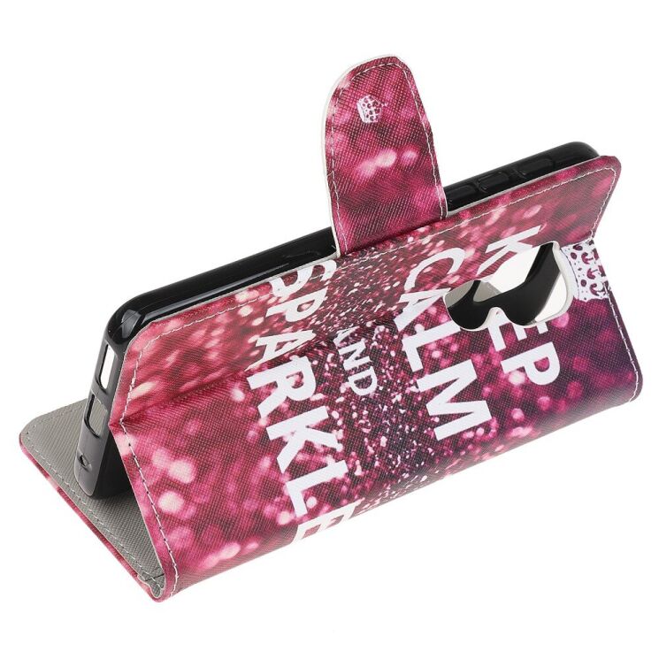 Чохол з малюнком Deexe Color Wallet для Motorola Moto E7 Plus / Moto G9 Play - Keep Calm and Sparkle: фото 5 з 6