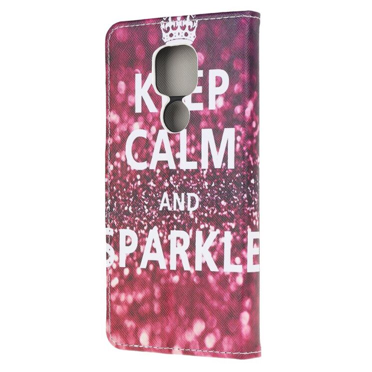 Чохол з малюнком Deexe Color Wallet для Motorola Moto E7 Plus / Moto G9 Play - Keep Calm and Sparkle: фото 2 з 6