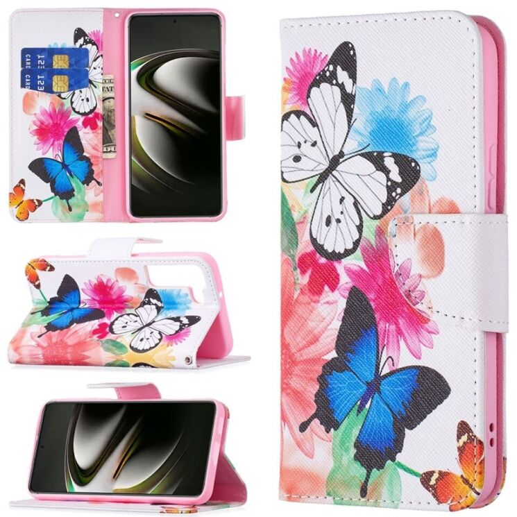 Чехол-книжка Deexe Color Wallet для Samsung Galaxy S22 (S901) - Two Butterflies: фото 6 из 8