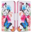 Чехол-книжка Deexe Color Wallet для Samsung Galaxy S22 (S901) - Two Butterflies (296354B)