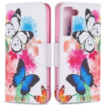 Чехол-книжка Deexe Color Wallet для Samsung Galaxy S22 (S901) - Two Butterflies: фото 1 из 8