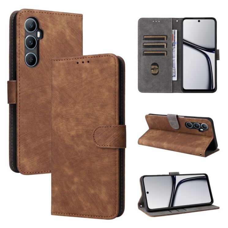 Чехол-книжка Deexe Delta Book для Realme C65 - Brown: фото 7 из 8