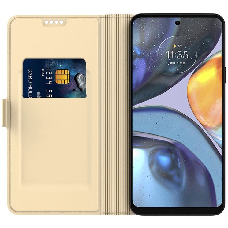 Чохол-книжка Deexe Faro Wallet для Motorola Signature - Gold: фото 2 з 7