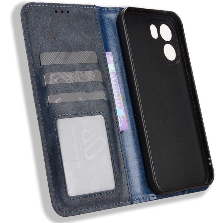 Чохол-книжка Deexe Retro Style для OnePlus Nord CE6 - Blue: фото 5 з 18
