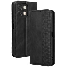 Чехол-книжка Deexe Retro Style для OPPO A6s / A6 - Black: фото 1 из 19