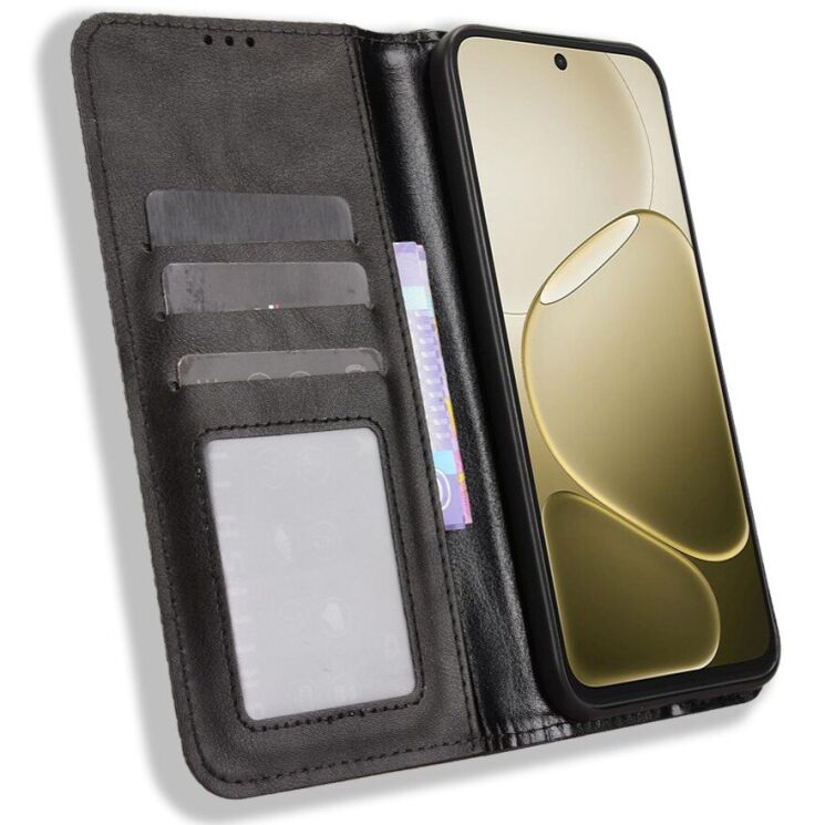 Чохол-книжка Deexe Retro Style для OPPO A6s / A6 - Black: фото 6 з 19