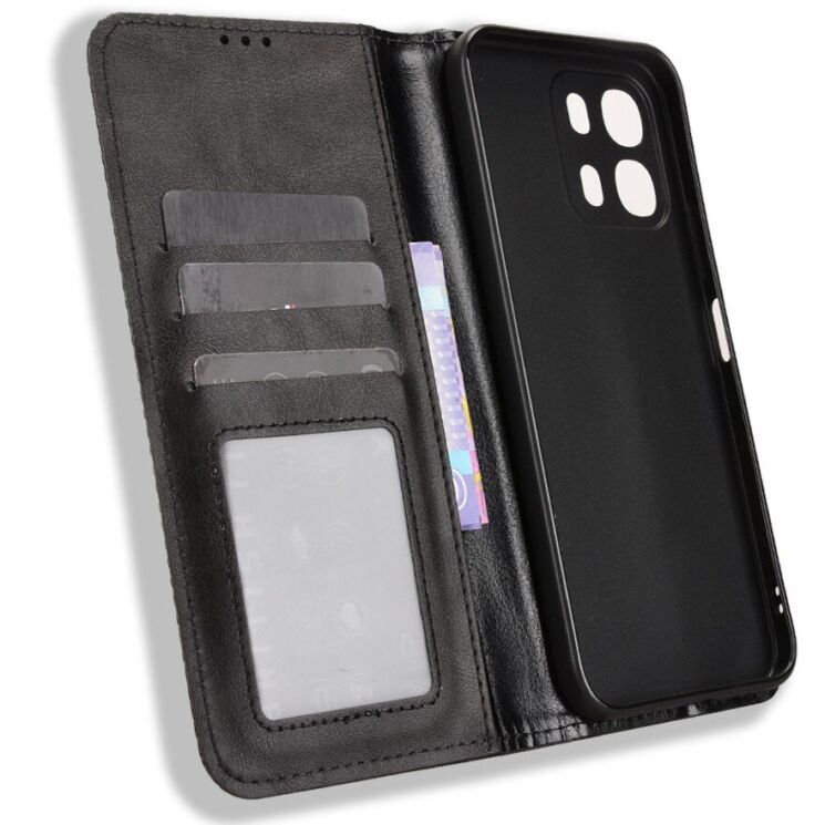 Чохол-книжка Deexe Retro Style для OPPO A6s / A6 - Black: фото 5 з 19