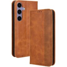 Чехол-книжка Deexe Retro Style для Samsung Galaxy S26 FE - Brown: фото 1 из 19