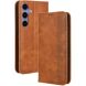 Чехол-книжка Deexe Retro Style для Samsung Galaxy S26 FE - Brown (412779Z). Фото 1 из 19