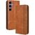 Чехол-книжка Deexe Retro Style для Samsung Galaxy S26 FE - Brown: фото 1 из 19