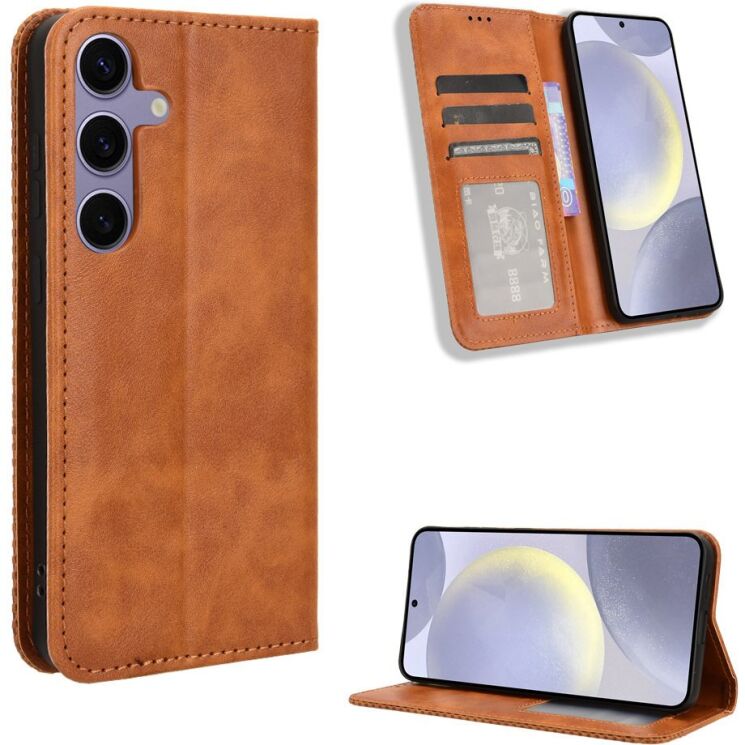 Чехол-книжка Deexe Retro Style для Samsung Galaxy S26 FE - Brown (412779Z) Чехол-книжка Deexe Retro Style для Samsung Galaxy S26 FE - Brown: фото 2 из 19