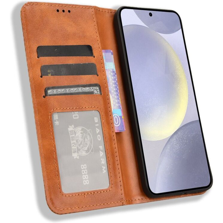 Чехол-книжка Deexe Retro Style для Samsung Galaxy S26 FE - Brown (412779Z) Чехол-книжка Deexe Retro Style для Samsung Galaxy S26 FE - Brown: фото 6 из 19