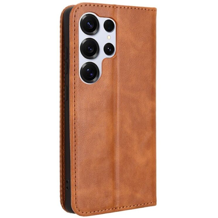 Чехол-книжка Deexe Retro Style для Samsung Galaxy S26 Ultra (S948) - Brown: фото 8 из 20