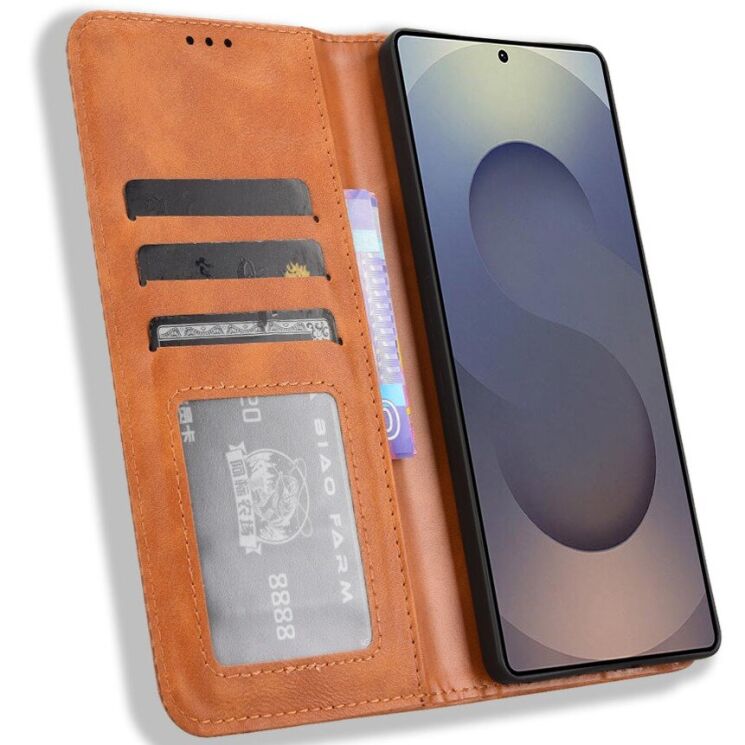 Чехол-книжка Deexe Retro Style для Samsung Galaxy S26 Ultra (S948) - Brown: фото 6 из 20