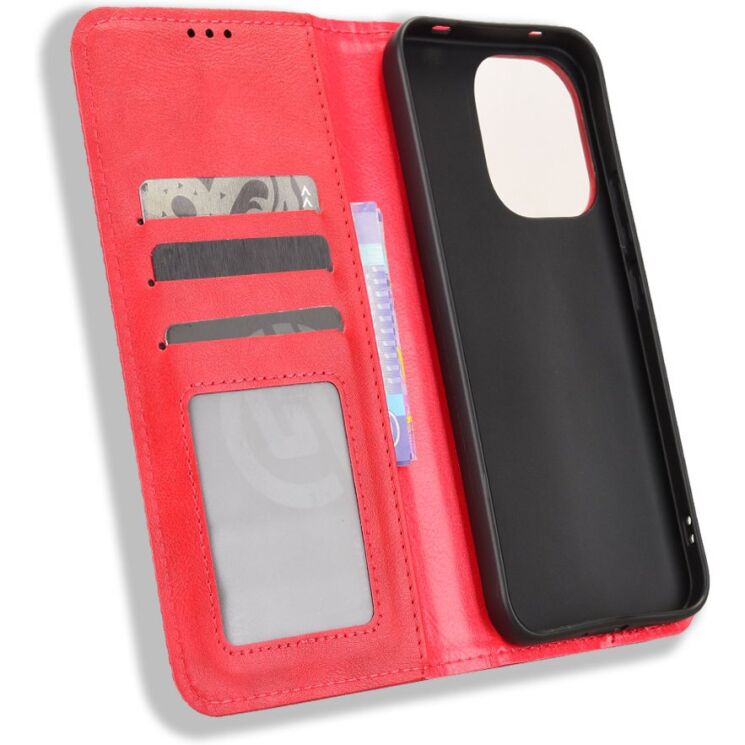 Чехол-книжка Deexe Retro Style для Xiaomi Redmi Note 17 Pro - Red (429503R) Чехол-книжка Deexe Retro Style для Xiaomi Redmi Note 17 Pro - Red: фото 3 из 19