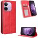 Чехол-книжка Deexe Retro Style для Xiaomi Redmi Note 17 Pro - Red (429503R). Фото 1 из 19