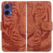 Чехол-книжка Deexe Tiger для Motorola Moto G85 - Brown (357006Z)