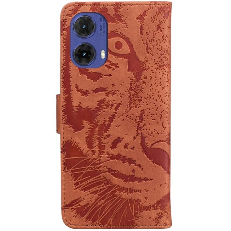 Чехол-книжка Deexe Tiger для Motorola Moto G85 - Brown: фото 6 из 7