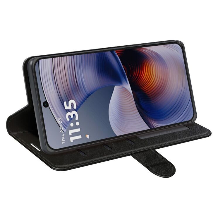 Чохол-книжка Deexe Wallet Style для Motorola Moto G55 - Black: фото 3 з 10