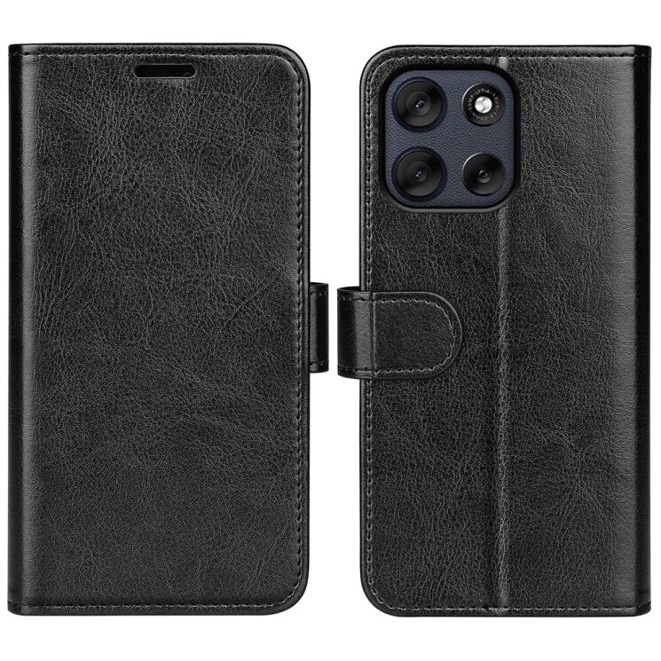Чохол-книжка Deexe Wallet Style для Motorola Moto G56 - Black: фото 1 з 8