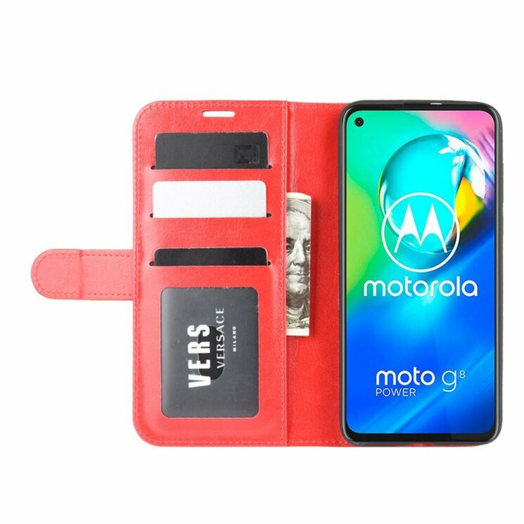 Чехол-книжка Deexe Wallet Style для Motorola Moto G8 Power - Red: фото 6 из 8