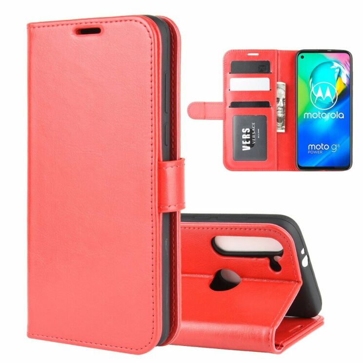 Чехол-книжка Deexe Wallet Style для Motorola Moto G8 Power - Red: фото 2 из 8
