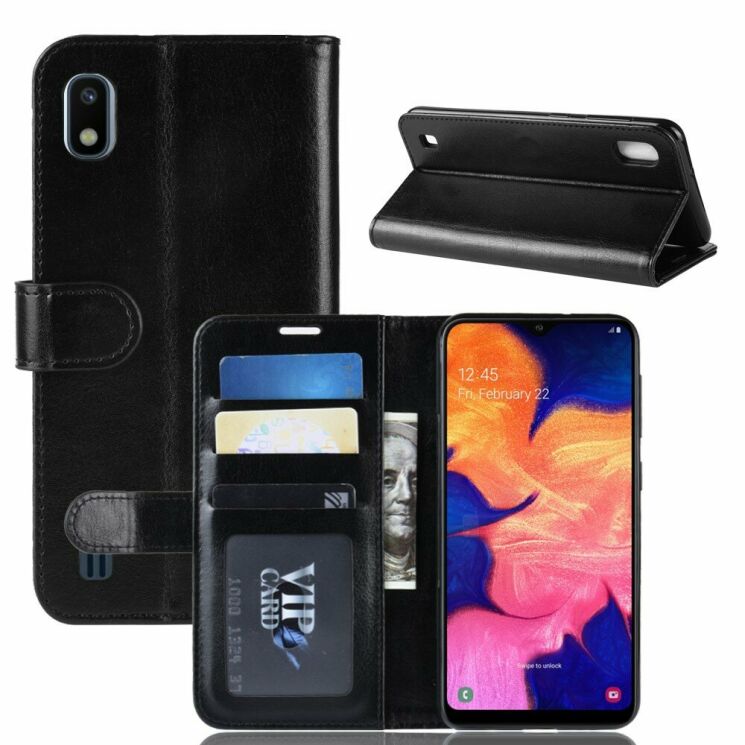 Чехол-книжка Deexe Wallet Style для Samsung Galaxy A10 (A105) - Black: фото 8 из 8