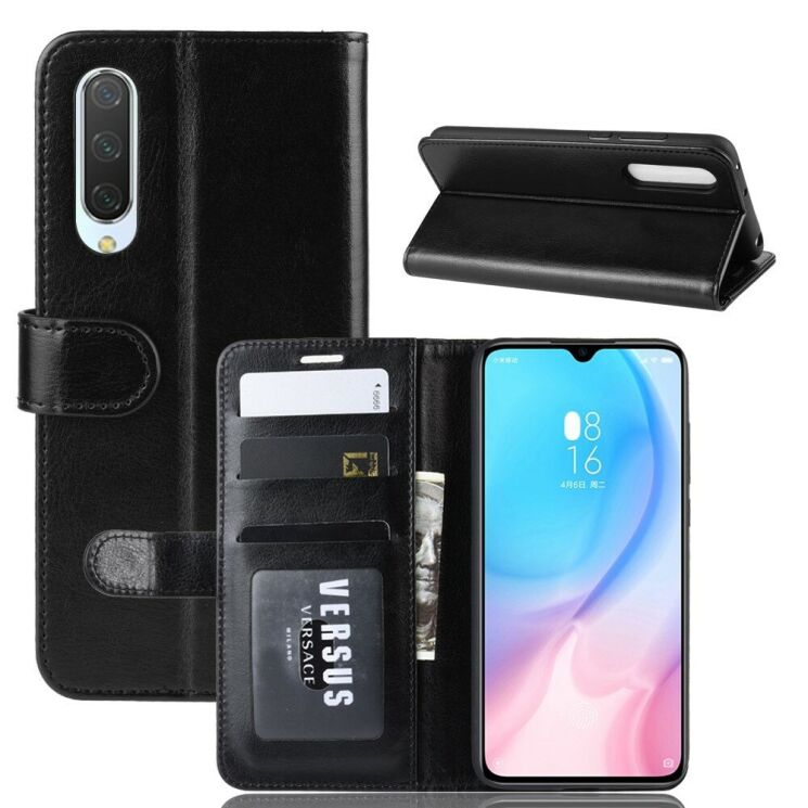 Класичний чохол-книжка Deexe Wallet Style для Xiaomi Mi CC9 / Mi 9 Lite - Black: фото 8 з 8