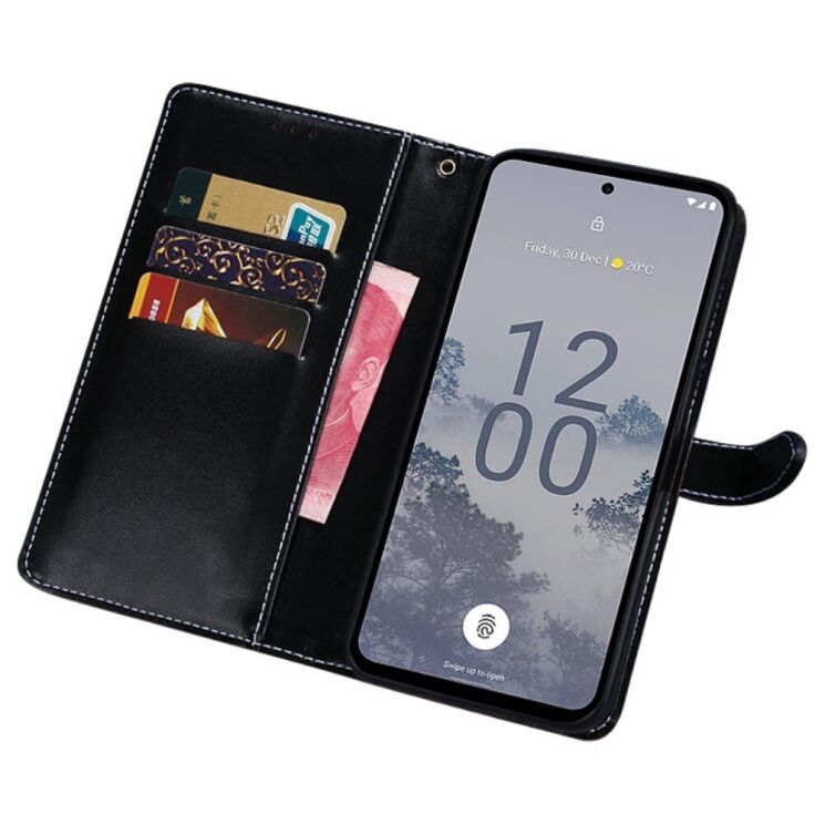 Чохол-книжка IDEWEI Crocodile Wallet для Nokia C31 - Brown: фото 3 з 4