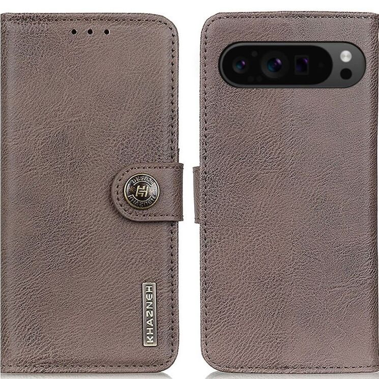 Чехол-книжка KHAZNEH Wallet Cover для Google Pixel 9 Pro XL - Khaki: фото 1 из 8