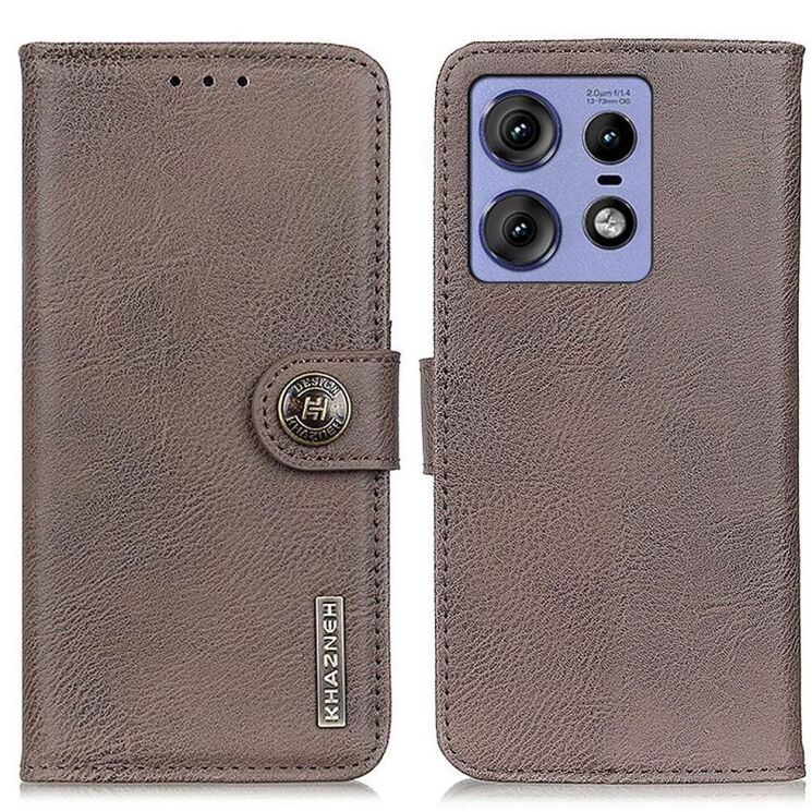 Чохол-книжка KHAZNEH Wallet Cover для Motorola Edge 50 Pro - Khaki: фото 1 з 8