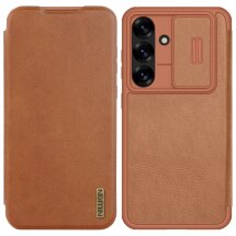 Чехол-книжка NILLKIN Qin Pro для Samsung Galaxy A56 (A566) - Brown: фото 1 из 12