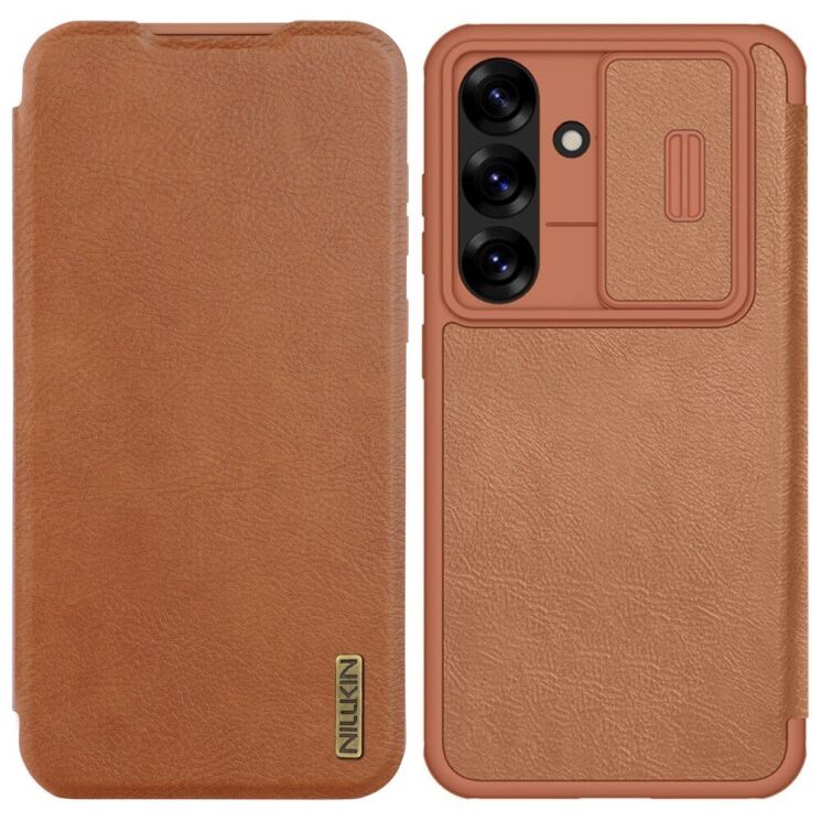 Чехол-книжка NILLKIN Qin Pro для Samsung Galaxy A56 (A566) - Brown: фото 1 из 12