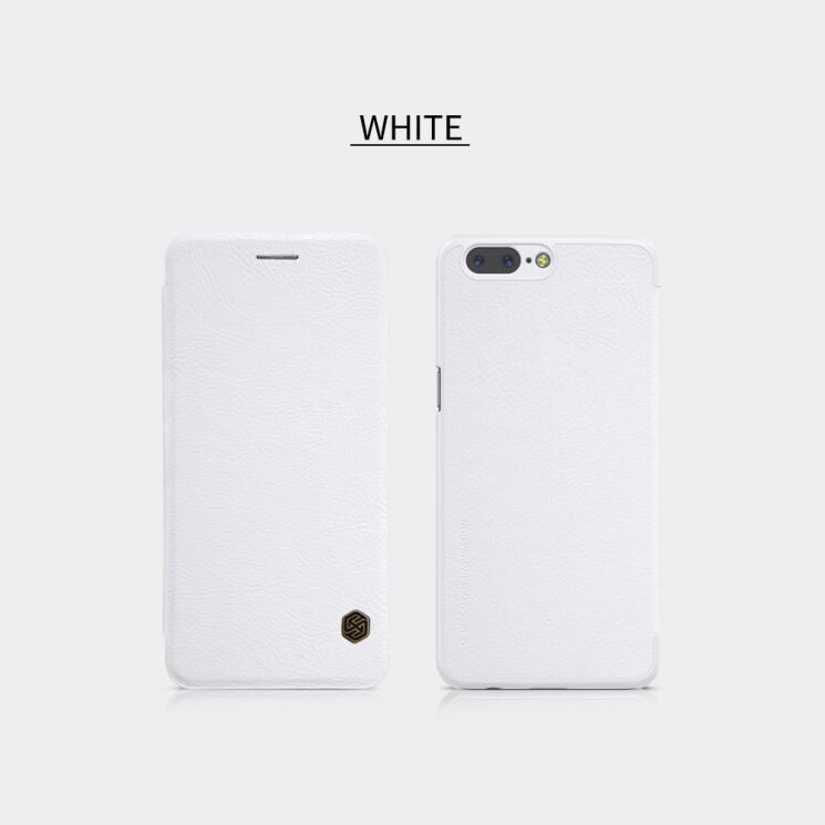 Чехол-книжка NILLKIN Qin Series для OnePlus 5 - White: фото 24 из 32