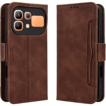 Чохол-книжка з кишеньками Deexe Wallet Stand для Infinix Note 60 / 60 Pro - Brown: фото 1 з 15